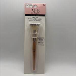 Must Have Beauty, Flat-Top Foundation Brush With Clip On Cover, Premium Quality